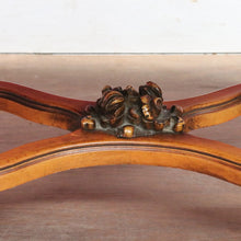 Load image into Gallery viewer, x SOLD Vintage French Cherry Wood Cross Stretcher Base Coffee Table B12757
