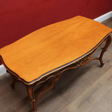 Load image into Gallery viewer, x SOLD Vintage French Cherry Wood Cross Stretcher Base Coffee Table B12757
