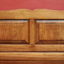 Load image into Gallery viewer, x SOLD Antique French Oak Hall Seat/Veranda Seat with Scalloped Detailing and Turned Legs. B12292
