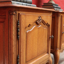 Load image into Gallery viewer, x SOLD Vintage French Oak Pair of Bedside Table Cabinet with Single Door B12756
