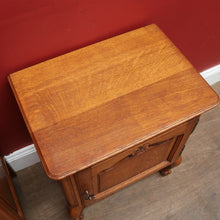 Load image into Gallery viewer, x SOLD Vintage French Oak Pair of Bedside Table Cabinet with Single Door B12756
