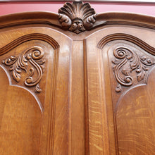 Load image into Gallery viewer, x SOLD An Antique French Oak 4 Door Bedroom Wardrobe Linen Press Armoire Cabinet B12802
