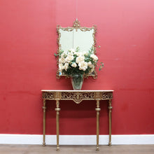 Load image into Gallery viewer, Italian Florentine Gilt Wall Mirror in Brass – Vintage Wall Decor B12864
