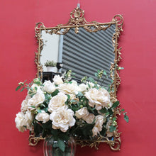 Load image into Gallery viewer, Italian Florentine Gilt Wall Mirror in Brass – Vintage Wall Decor B12864
