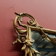 Load image into Gallery viewer, Italian Florentine Gilt Wall Mirror in Brass – Vintage Wall Decor B12864
