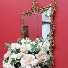 Load image into Gallery viewer, Italian Florentine Gilt Wall Mirror in Brass – Vintage Wall Decor B12864
