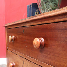 Load image into Gallery viewer, x SOLD Antique Australian Cedar small 3 Three Drawer Chest of bedroom Drawers B12912
