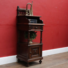 Load image into Gallery viewer, x SOLD Antique French Oak single door 1 Tier Bedside Cabinet or Hall Cabinet, Table B12730
