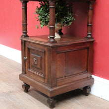 Load image into Gallery viewer, x SOLD Antique French Oak single door 1 Tier Bedside Cabinet or Hall Cabinet, Table B12730
