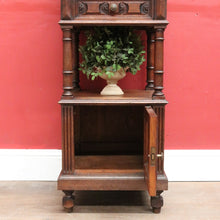 Load image into Gallery viewer, x SOLD Antique French Oak single door 1 Tier Bedside Cabinet or Hall Cabinet, Table B12730
