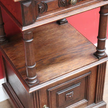 Load image into Gallery viewer, x SOLD Antique French Oak single door 1 Tier Bedside Cabinet or Hall Cabinet, Table B12730
