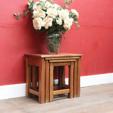 Load image into Gallery viewer, x SOLD Vintage French Oak Nesting Set of Lamp Tables or Side Tables B12860
