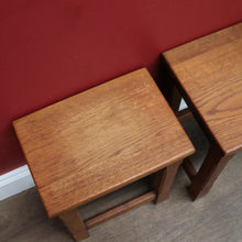 Load image into Gallery viewer, x SOLD Vintage French Oak Nesting Set of Lamp Tables or Side Tables B12860
