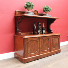 Load image into Gallery viewer, Antique English Mahogany 2 Tier Dumb Waiter Servery Sideboard Cabinet B12896
