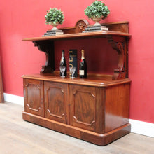 Load image into Gallery viewer, Antique English Mahogany 2 Tier Dumb Waiter Servery Sideboard Cabinet B12896
