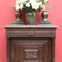 Load image into Gallery viewer, x SOLD Antique French Oak Carved Single Door Hall Cabinet with Drawer B12704
