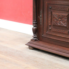 Load image into Gallery viewer, x SOLD Antique French Oak Carved Single Door Hall Cabinet with Drawer B12704
