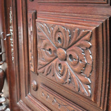 Load image into Gallery viewer, x SOLD Antique French Oak Carved Single Door Hall Cabinet with Drawer B12704
