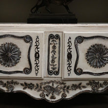 Load image into Gallery viewer, Antique French Shabby Chic Side Cabinet with Drawer &amp; Open Display Space. B12490
