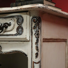 Load image into Gallery viewer, Antique French Shabby Chic Side Cabinet with Drawer &amp; Open Display Space. B12490
