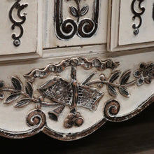 Load image into Gallery viewer, Antique French Shabby Chic Side Cabinet with Drawer &amp; Open Display Space. B12490
