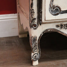 Load image into Gallery viewer, Antique French Shabby Chic Side Cabinet with Drawer &amp; Open Display Space. B12490
