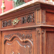 Load image into Gallery viewer, Antique French Oak Marble Top Sideboard with Drawers and Cupboards. B12870
