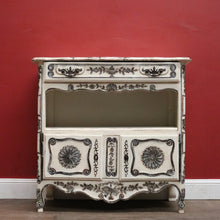 Load image into Gallery viewer, Antique French Shabby Chic Side Cabinet with Drawer &amp; Open Display Space. B12490
