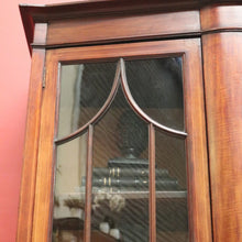 Load image into Gallery viewer, Antique English China Cabinet with Astragal Glass and Inlaid Detail. B12493
