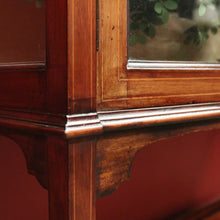 Load image into Gallery viewer, Antique English China Cabinet with Astragal Glass and Inlaid Detail. B12493
