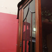 Load image into Gallery viewer, Antique English China Cabinet with Astragal Glass and Inlaid Detail. B12493
