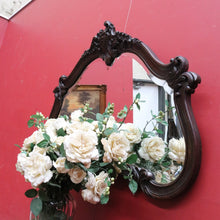 Load image into Gallery viewer, x SOLD French Oak Wall Hanging Mirror with Bevelled Glass and Carved Frame. B12761
