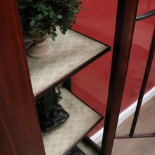 Load image into Gallery viewer, Antique English China Cabinet with Astragal Glass and Inlaid Detail. B12493
