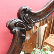 Load image into Gallery viewer, x SOLD French Oak Wall Hanging Mirror with Bevelled Glass and Carved Frame. B12761
