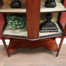 Load image into Gallery viewer, Antique English China Cabinet with Astragal Glass and Inlaid Detail. B12493
