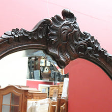 Load image into Gallery viewer, x SOLD French Oak Wall Hanging Mirror with Bevelled Glass and Carved Frame. B12761
