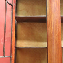 Load image into Gallery viewer, Antique English China Cabinet with Astragal Glass and Inlaid Detail. B12493
