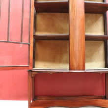 Load image into Gallery viewer, Antique English China Cabinet with Astragal Glass and Inlaid Detail. B12493
