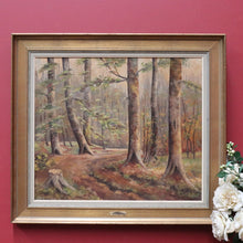 Load image into Gallery viewer, Vintage Oil on Canvas Simon G Foret de Soignes 1986 Gilt Framed Painting. B12720
