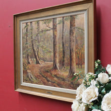 Load image into Gallery viewer, Vintage Oil on Canvas Simon G Foret de Soignes 1986 Gilt Framed Painting. B12720

