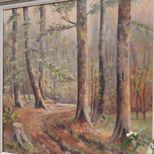 Load image into Gallery viewer, Vintage Oil on Canvas Simon G Foret de Soignes 1986 Gilt Framed Painting. B12720
