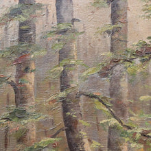 Load image into Gallery viewer, Vintage Oil on Canvas Simon G Foret de Soignes 1986 Gilt Framed Painting. B12720
