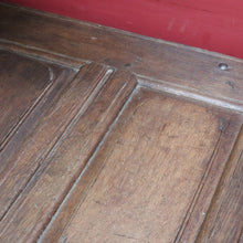 Load image into Gallery viewer, Antique French Oak Blanket Box Coffer with Panelled Sides and Iron Handle. B12781
