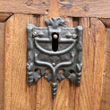 Load image into Gallery viewer, Antique French Oak Blanket Box Coffer with Panelled Sides and Iron Handle. B12781
