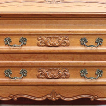 Load image into Gallery viewer, Vintage French Oak Writing Bureau with Drop Front Desk and Two Drawers. B12770
