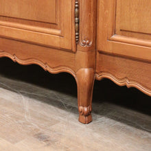Load image into Gallery viewer, Antique French Four-Door Armoire with Hanging and Shelving – Three Keys Included. B12264
