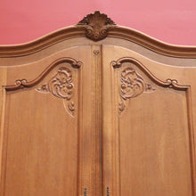 Load image into Gallery viewer, Antique French Four-Door Armoire with Hanging and Shelving – Three Keys Included. B12264
