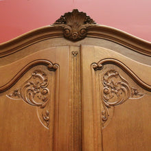 Load image into Gallery viewer, Antique French Four-Door Armoire with Hanging and Shelving – Three Keys Included. B12264
