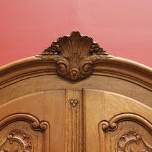 Load image into Gallery viewer, Antique French Four-Door Armoire with Hanging and Shelving – Three Keys Included. B12264
