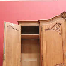 Load image into Gallery viewer, Antique French Four-Door Armoire with Hanging and Shelving – Three Keys Included. B12264
